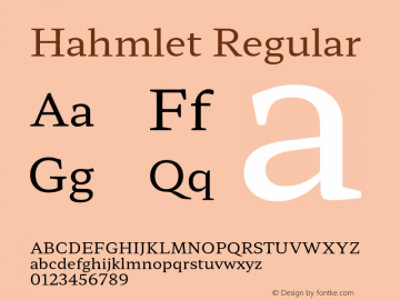 Hahmlet Version 1.001; ttfautohint (v1.8.3)图片样张