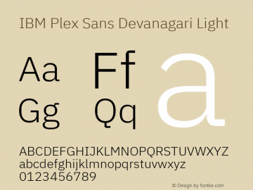 IBM Plex Sans Devanagari Light Version 1.1图片样张