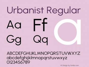 Urbanist Regular Version 1.252图片样张