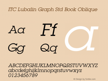LubalinGraphStd-BookOblique Version 2.031;PS 002.000;hotconv 1.0.50;makeotf.lib2.0.16970图片样张