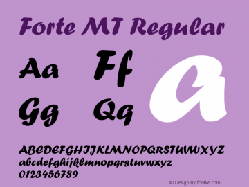 Forte MT Regular 001.003图片样张