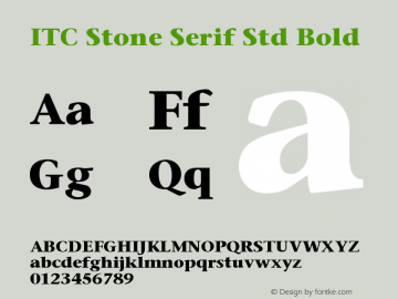 StoneSerifStd-Bold Version 2.041;PS 002.000;hotconv 1.0.51;makeotf.lib2.0.18671图片样张