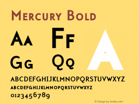 Mercury Bold SmallCaps Version 001.000图片样张