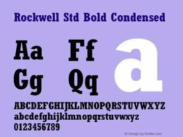 RockwellStd-BoldCondensed Version 2.020;PS 002.000;hotconv 1.0.50;makeotf.lib2.0.16970图片样张