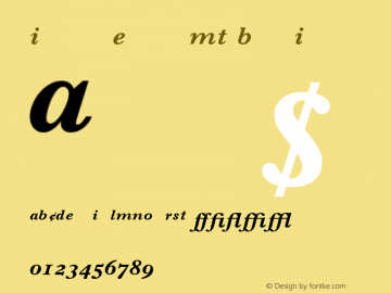 Imprint Expert MT Bold Italic 001.003 Font Sample