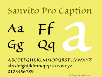 SanvitoPro-Capt Version 2.015;PS 2.000;hotconv 1.0.51;makeotf.lib2.0.18671图片样张