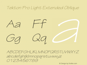 TektonPro-LightExtObl Version 2.020;PS 2.000;hotconv 1.0.51;makeotf.lib2.0.18671图片样张