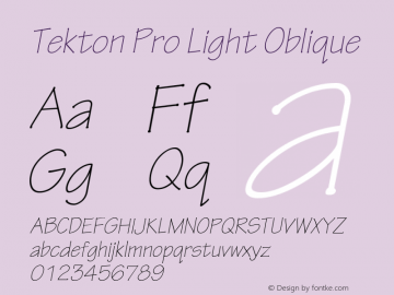TektonPro-LightObl Version 2.020;PS 2.000;hotconv 1.0.51;makeotf.lib2.0.18671图片样张
