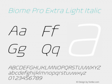 BiomePro-ExtraLightIt Version 1.000图片样张