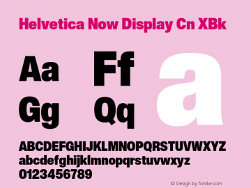 Helvetica Now Display Cn XBk Version 2.00图片样张