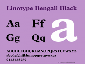 Linotype Bengali Black Version 1.12图片样张