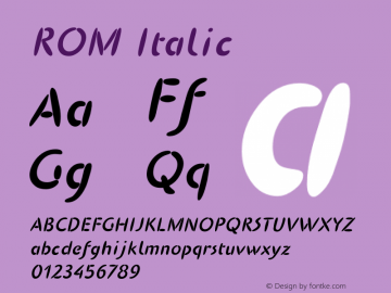 ROM Italic Version 1.00图片样张