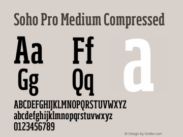 SohoPro-MediumCompressed Version 1.100图片样张