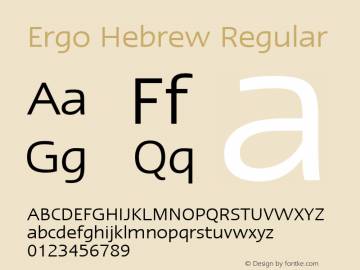 Linotype Ergo Hebrew Regular Version 1.00图片样张