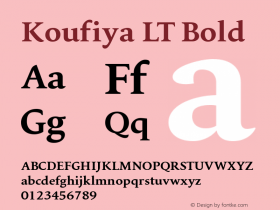 Koufiya LT Bold Version 1.00; 2007图片样张