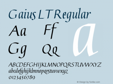 Gaius LT Regular Version 2.01;2005图片样张