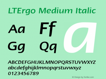 Linotype Ergo Medium Italic Version 2.31图片样张