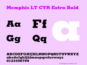 Memphis LT CYR Extra Bold Version 1.00 Build 1000图片样张