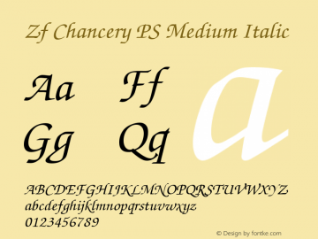 Zf Chancery PS Medium Italic 001.002图片样张
