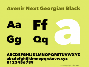 Avenir Next Georgian Black Version 2.00图片样张