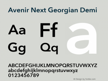 Avenir Next Georgian Demi Version 2.00图片样张