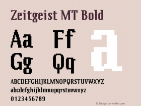 Zeitgeist MT Bold Version 001.003图片样张