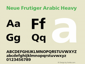 Neue Frutiger Arabic Heavy Version 1.00, build 7, s3图片样张