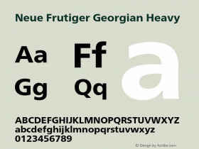 Neue Frutiger Georgian Heavy Version 1.00, build 7, s3图片样张