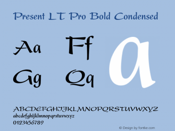Present LT Pro Bold Condensed Version 2.00 Build 1000图片样张