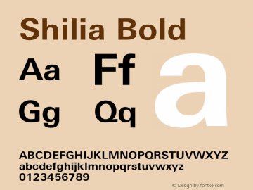 Shilia Bold Version 3.00图片样张