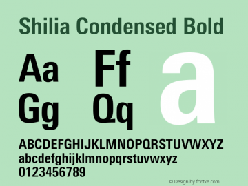 Shilia Condensed Bold Version 3.00图片样张