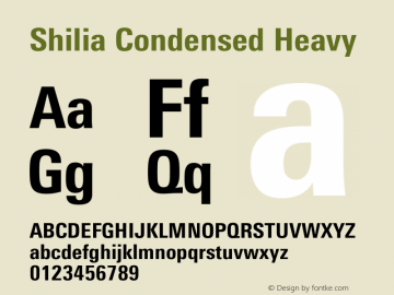 Shilia Condensed Heavy Version 3.00图片样张