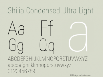 Shilia Condensed Ultra Light Version 3.00图片样张