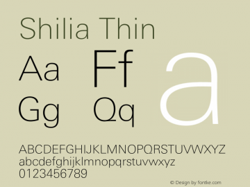 Shilia Thin Version 3.000图片样张