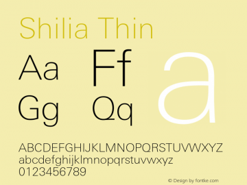 Shilia Thin Version 3.00图片样张