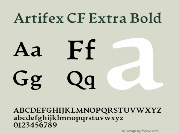 Artifex CF Extra Bold Version 1.500;FEAKit 1.0图片样张