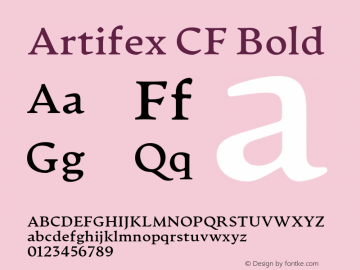 Artifex CF Bold Version 1.500;FEAKit 1.0图片样张
