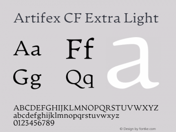 Artifex CF Extra Light Version 1.500;FEAKit 1.0图片样张