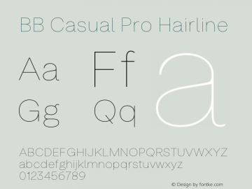 BB Casual Pro Hairline Version 2.000 | web-ttf图片样张