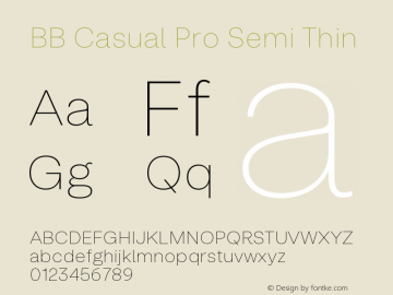 BB Casual Pro Semi Thin Version 2.000 | web-ttf图片样张