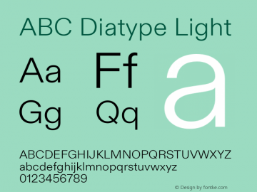 ABC Diatype Light Version 1.100 | web-ttf图片样张