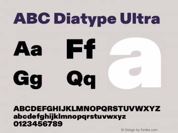ABC Diatype Ultra Version 1.100 | web-ttf图片样张
