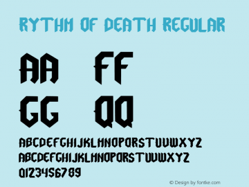 Rythm Of Death Version 1.001;Fontself Maker 3.5.4图片样张