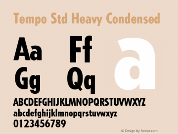 Tempo Std Heavy Condensed Version 3.00 Build 1000图片样张