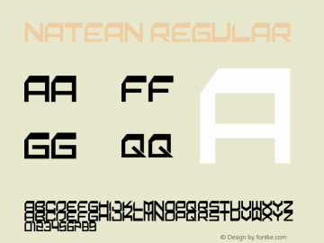 natean Version 1.00;October 28, 2021;FontCreator 13.0.0.2683 32-bit图片样张