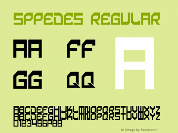 SPPEDES Version 1.00;October 27, 2021;FontCreator 13.0.0.2683 32-bit图片样张