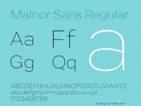 Malnor Sans Thin Version 1.00图片样张