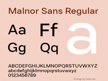 Malnor Sans Medium Version 1.00图片样张