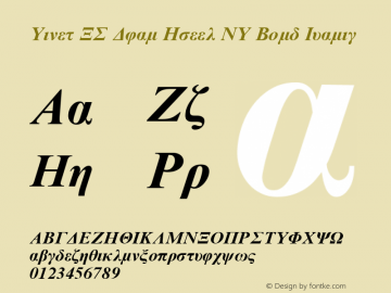 Times NR Dual Greek MT Bold Italic 001.003图片样张