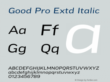 Good Pro Extd Italic Version 7.60图片样张